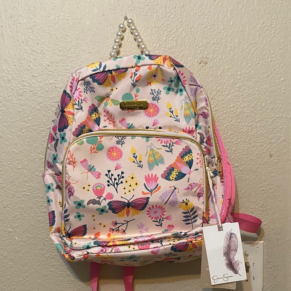 Charming Floral Butterfly Kids Backpack